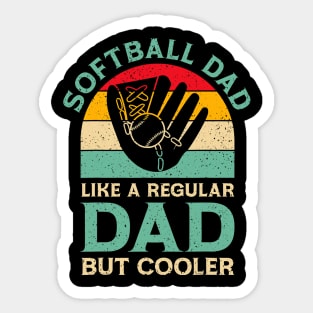 Mens funny fathers day softball dad for softball Sticker